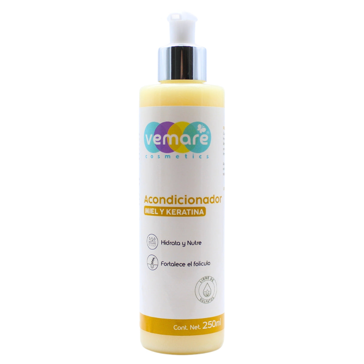Acondicionador De Miel Y Keratina Vemare Fortalecedor