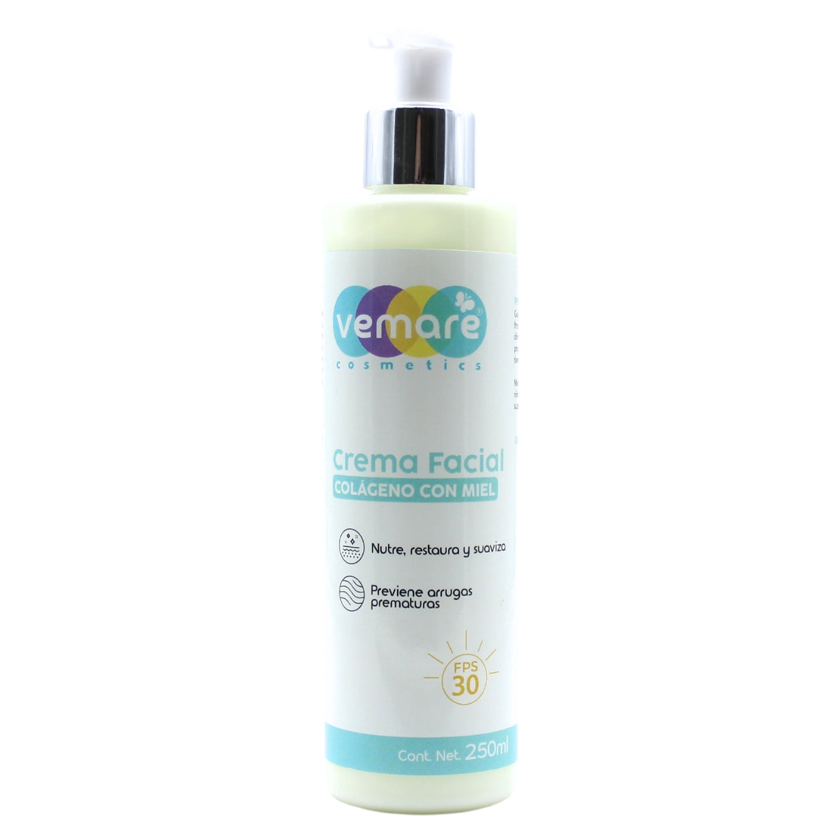 Crema Facial De Día Colágeno Y Miel Con Filtro Solar Vemare