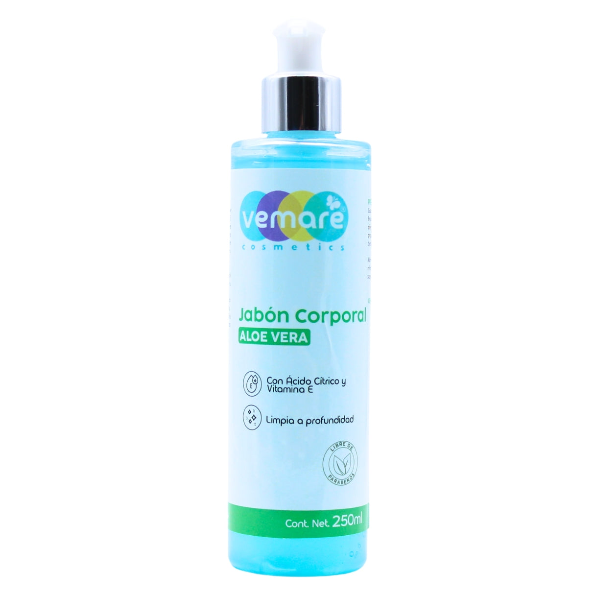 Jabón Líquido Corporal De Aloe Vera Vemare Refrescante
