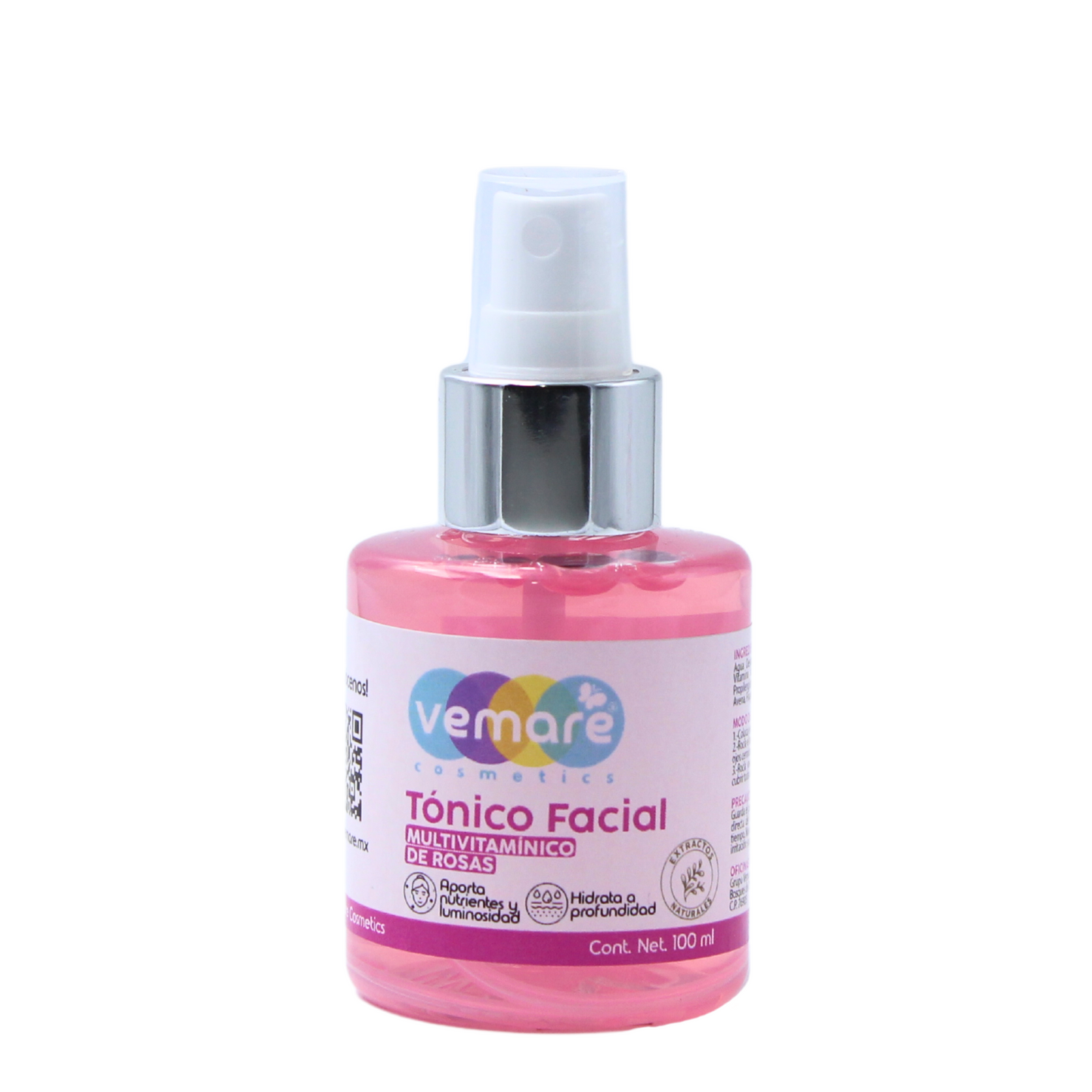 Tónico Facial Multivitamínico De Rosas Vemare Hidrata
