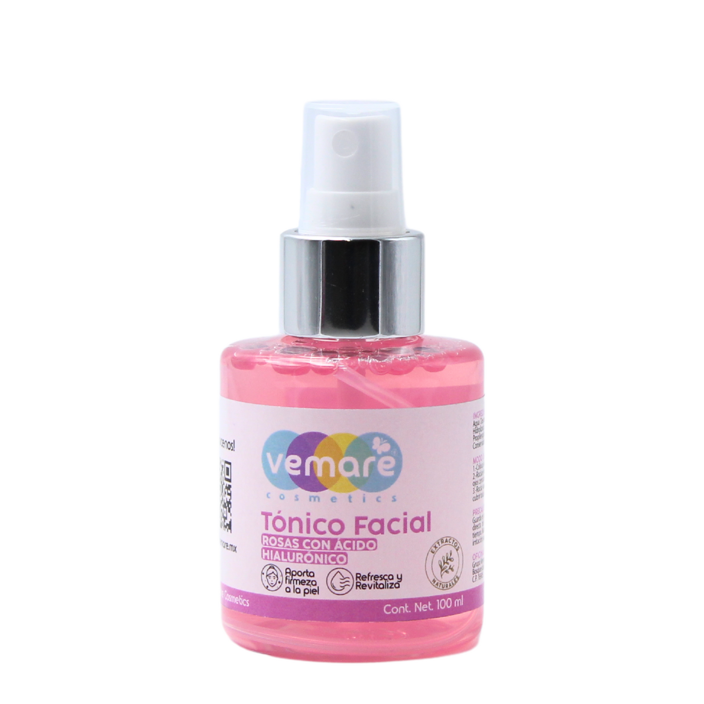 Tónico Facial De Rosas Con Ácido Hialurónico Vemare