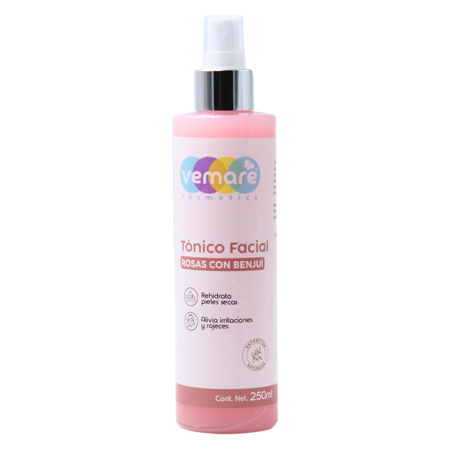 Tónico Facial De Rosas Y Benjuí Vemare Antioxidante 250ML
