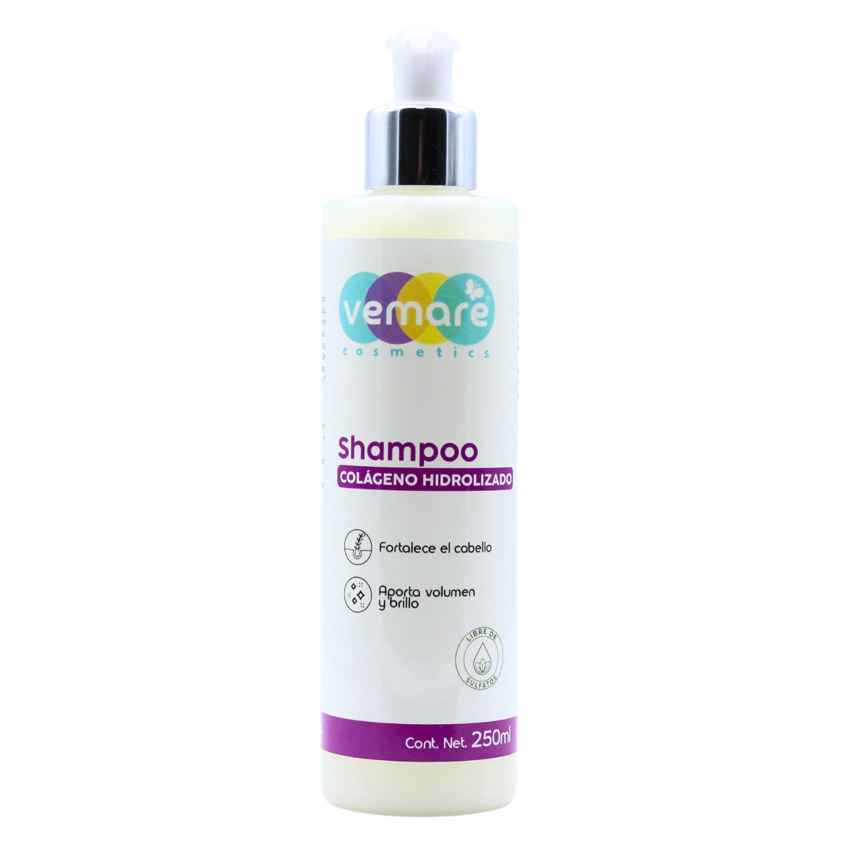 Shampoo De Colágeno Hidrolizado Vemare Volumen, Brillo