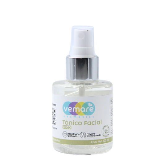 Tónico Facial De Coco Vemare Hidratante Y Nutritivo