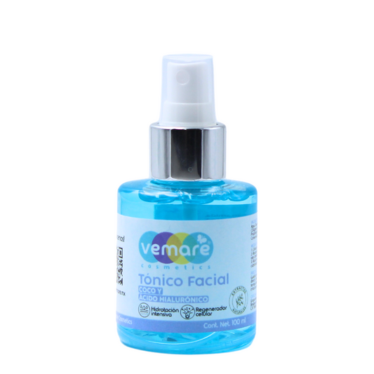 Tónico Facial Coco Y Ácido Hialurónico Vemare Hidrata