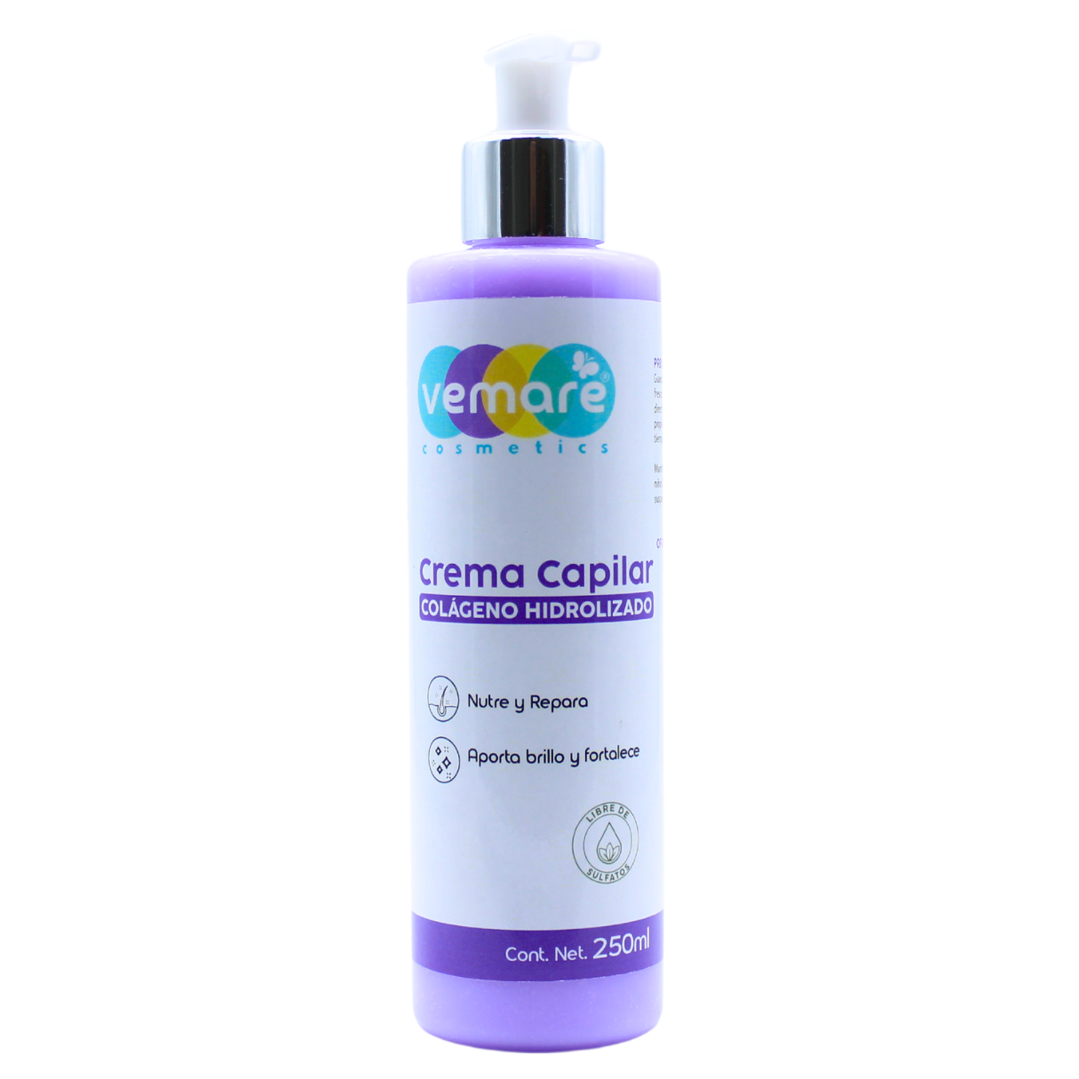 Crema Capilar Colágeno Hidrolizado Vemare Hidratación
