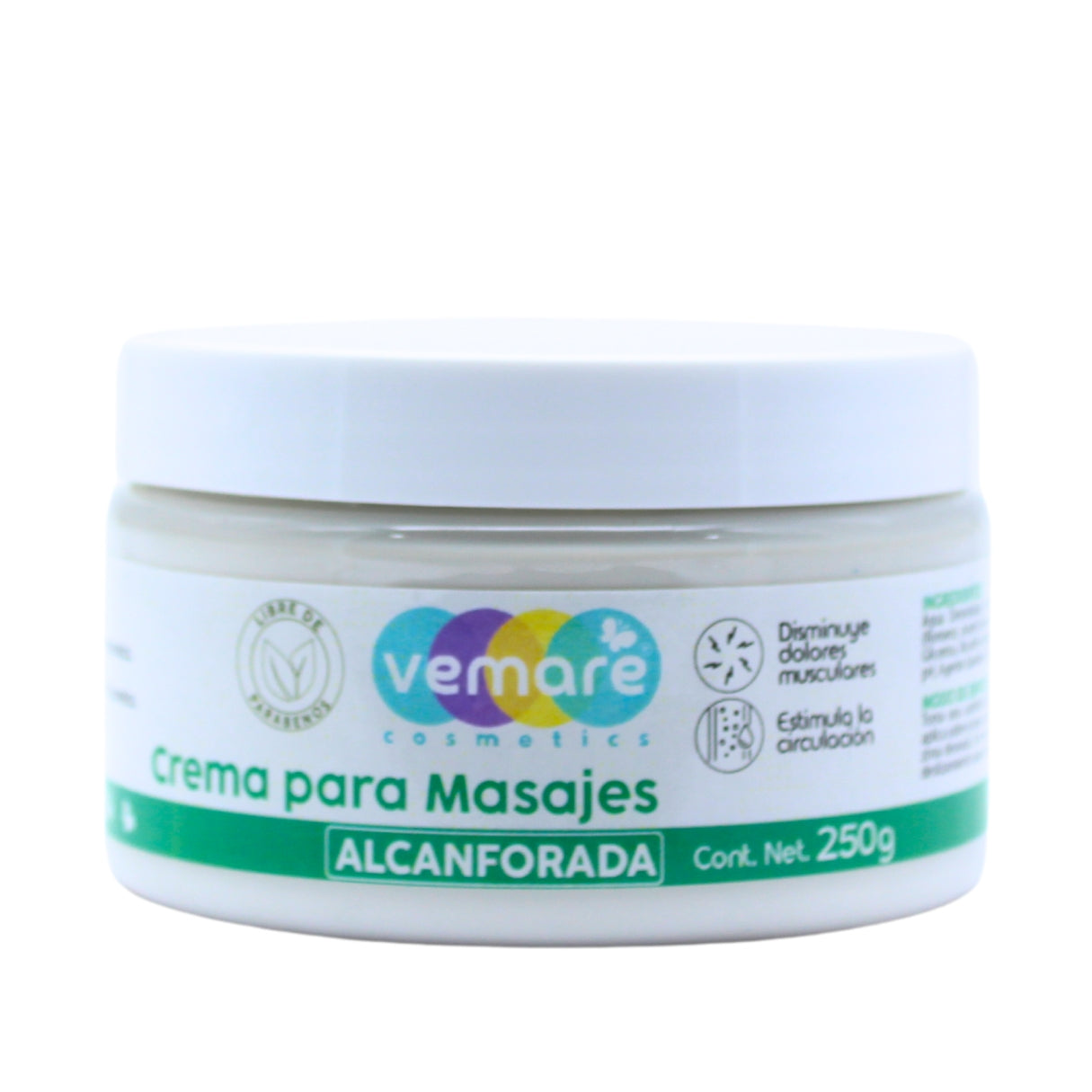 Crema Para Masajes Musculares Alcanforada Vemare