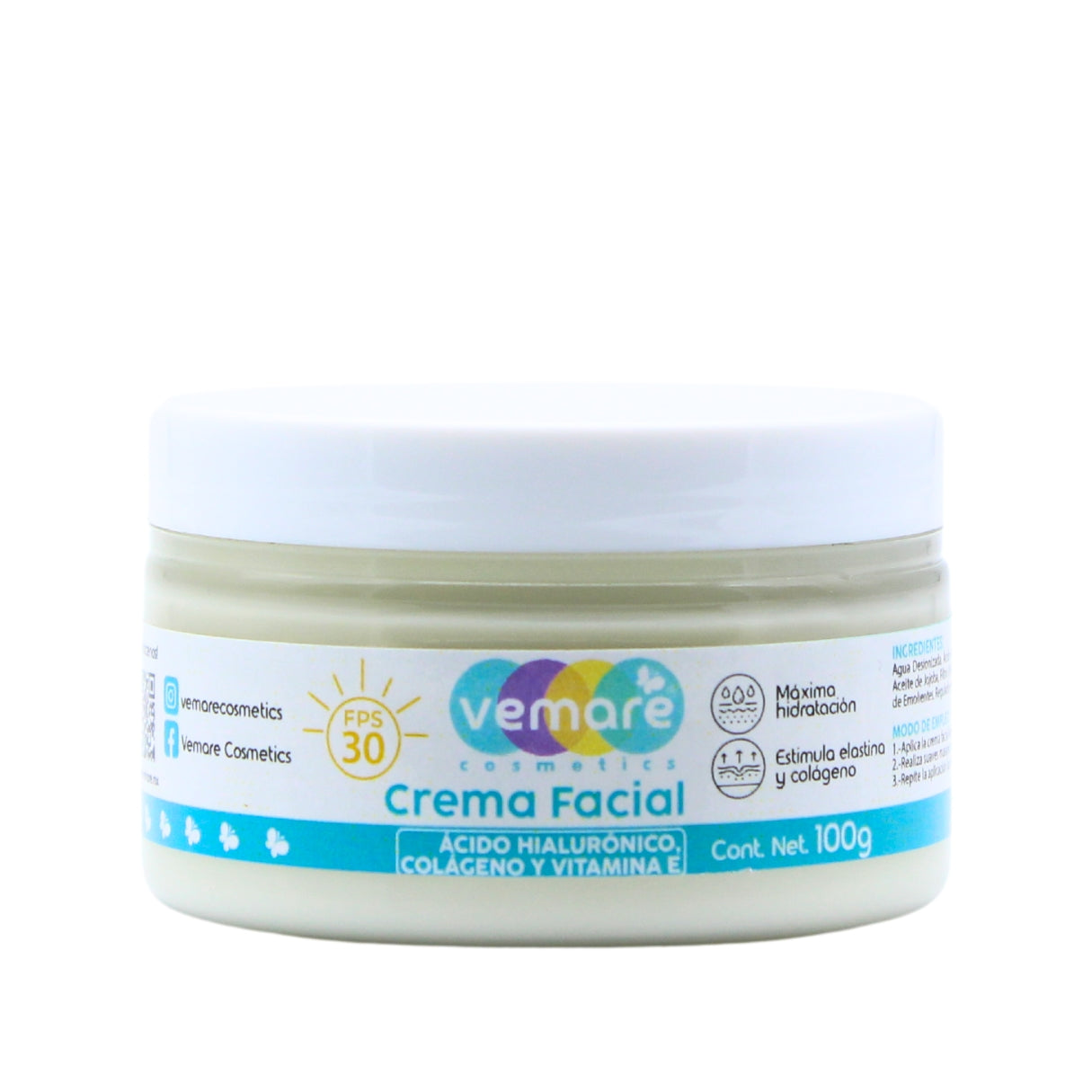 Crema De Día Ácido Hialurónico, Colágeno, Vitaminae