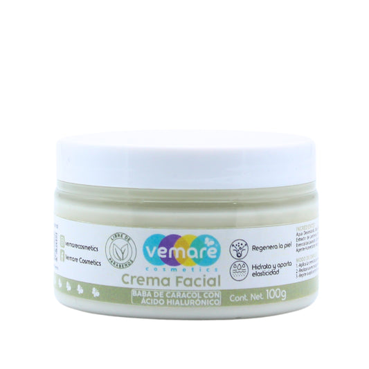 Crema De Baba De Caracol Con Ácido Hialurónico Vemare