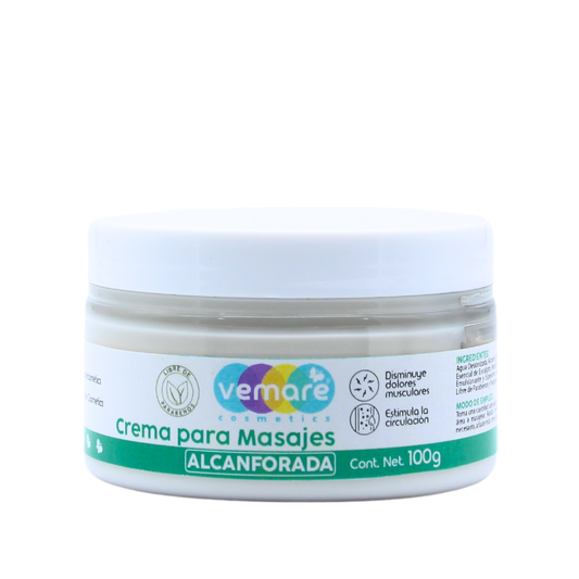 Crema Para Masajes Musculares Alcanforada Vemare