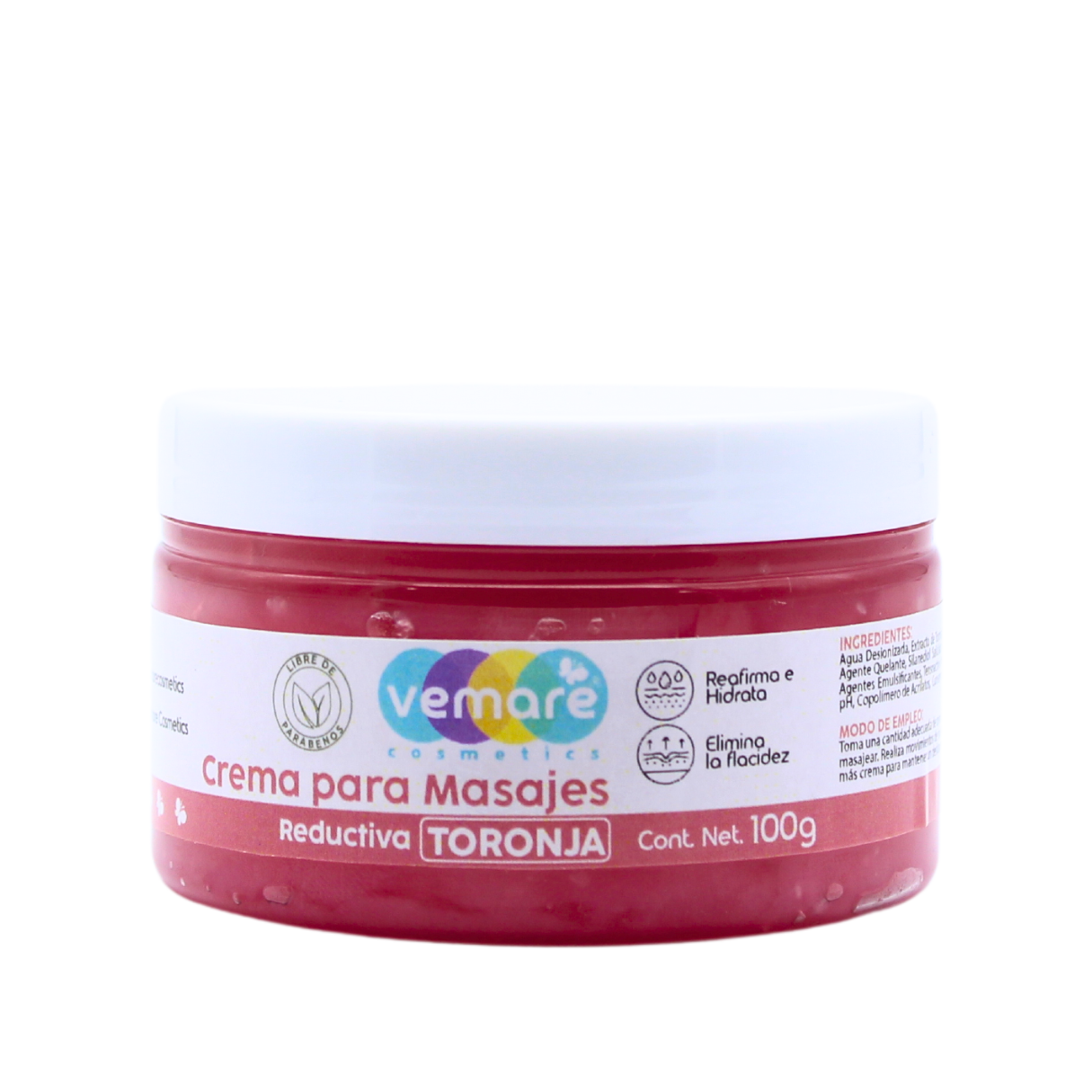 Crema Para Masajes Reductivos Toronja Vemare Reafirma