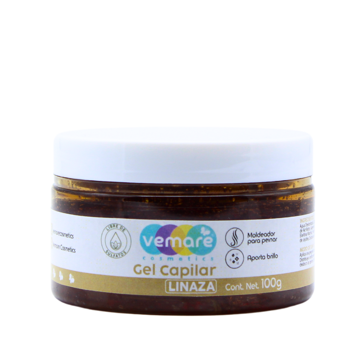 Gel Natural Capilar Con Extracto De Linaza Vemare