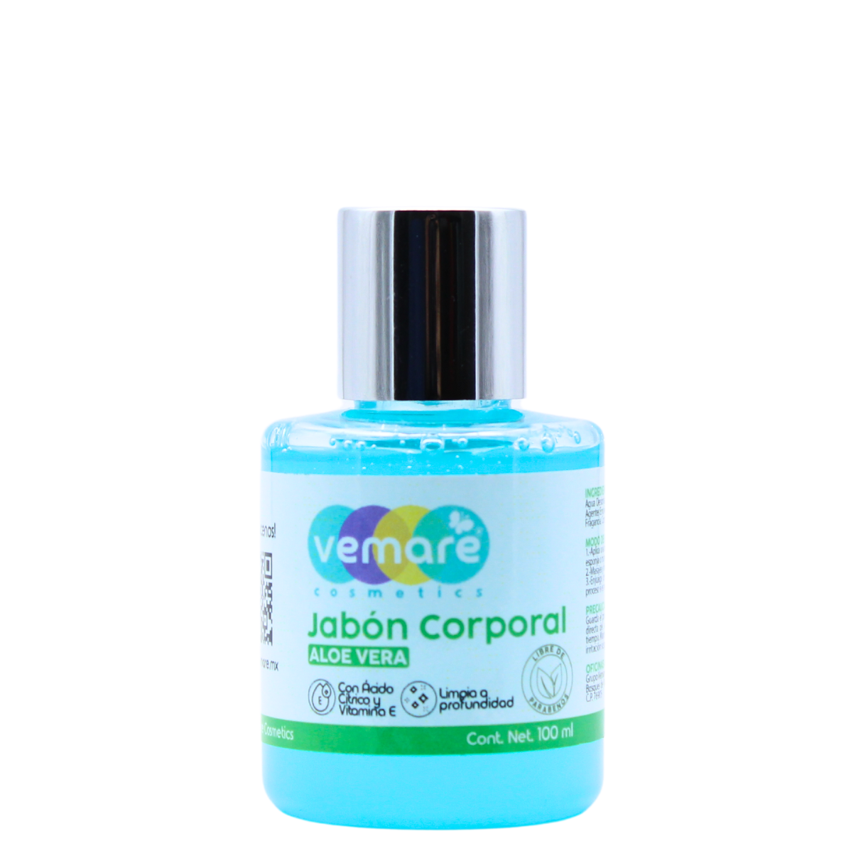 Jabón Líquido Corporal De Aloe Vera Vemare Refrescante