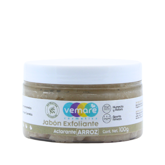 Jabón Exfoliante Y Aclarante De Arroz Vemare Firmeza