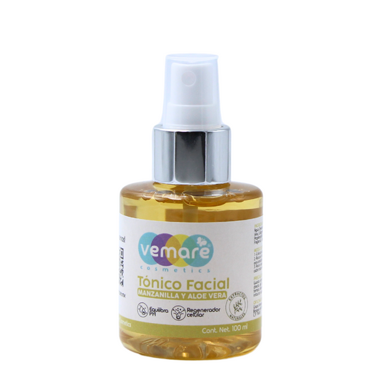 Tónico Facial Manzanilla Y Aloe Vera Vemare Piel Suave