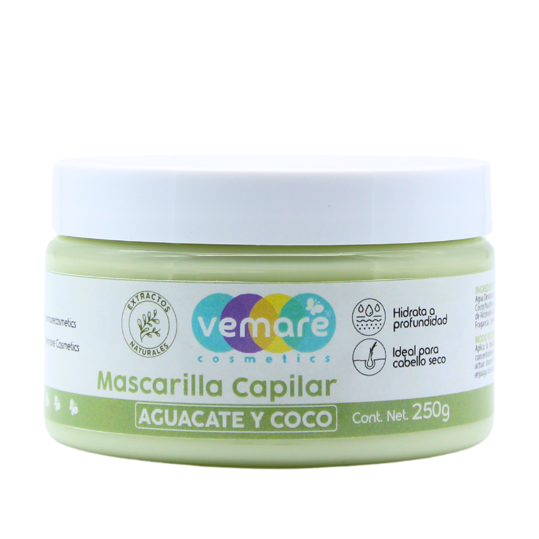 Mascarilla Capilar De Aguacate Y Coco Vemare Hidrata