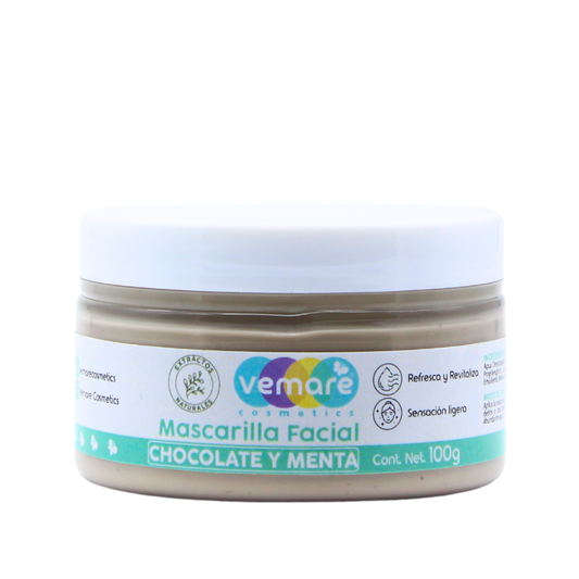 Mascarilla Facial De Chocolate Y Menta Vemare Fresca