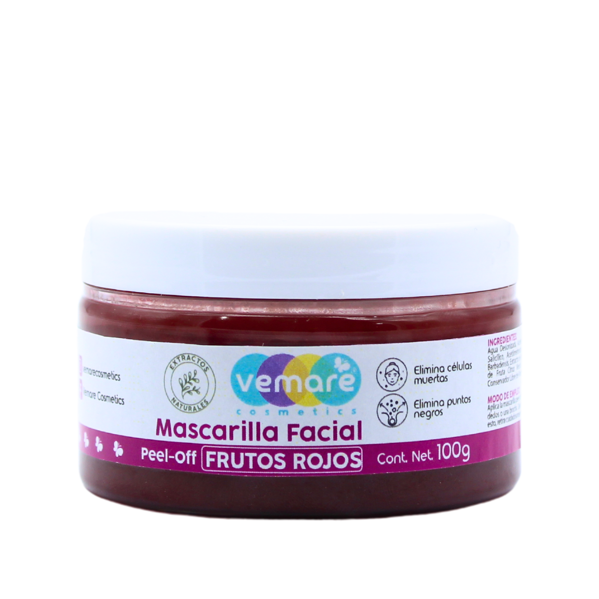 Mascarilla Facial Peel-off Frutos Rojos Vemare