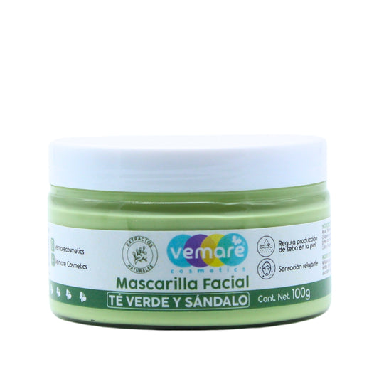 Mascarilla Facial De Té Verde Y Sandalo Vemare