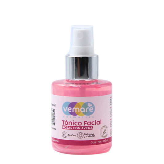 Tónico Facial De Rosas Y Avena Vemare Piel Tonificada