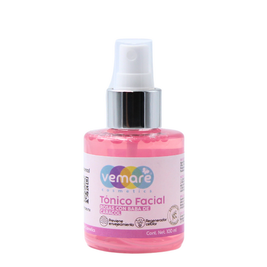 Tónico Facial Rosas Y Baba De Caracol Vemare