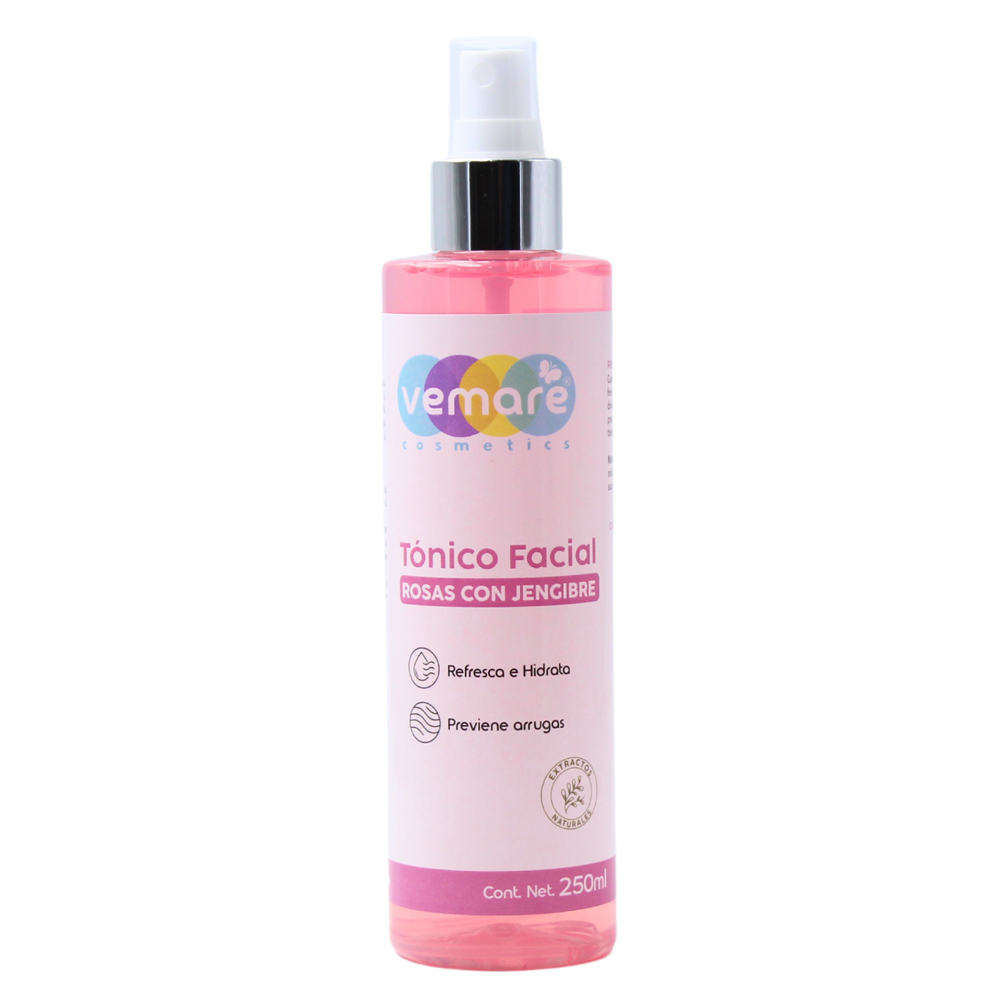 Tónico Facial Rosas Con Jengibre Vemare Revitalizante