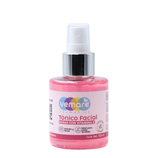 Tónico Facial De Rosas Y Vitamina E Vemare Hidratante