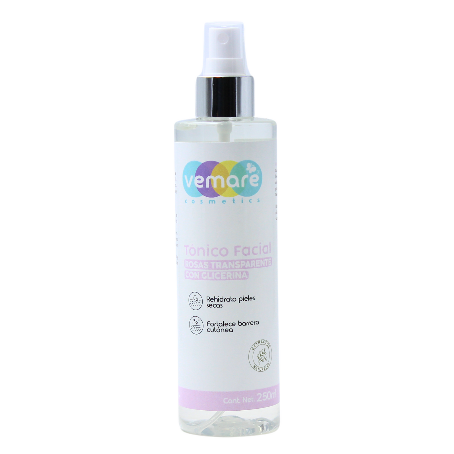 Tónico Facial Rosas Transparente Y Glicerina Vemare