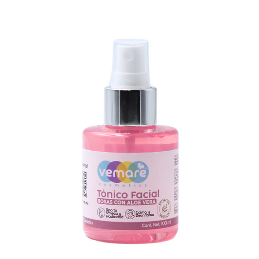 Tónico Facial Rosas Con Aloe Vera Vemare 100ML