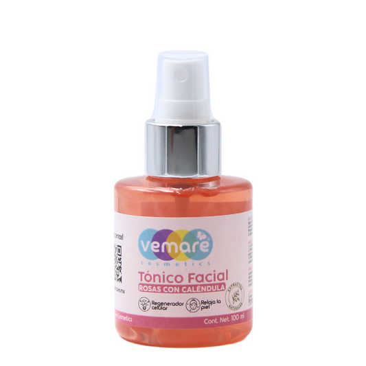 Tónico Facial Rosas Con Caléndula Vemare Revitaliza
