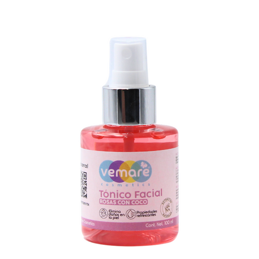 Tónico Facial De Rosas Con Coco Vemare Piel Hidratada