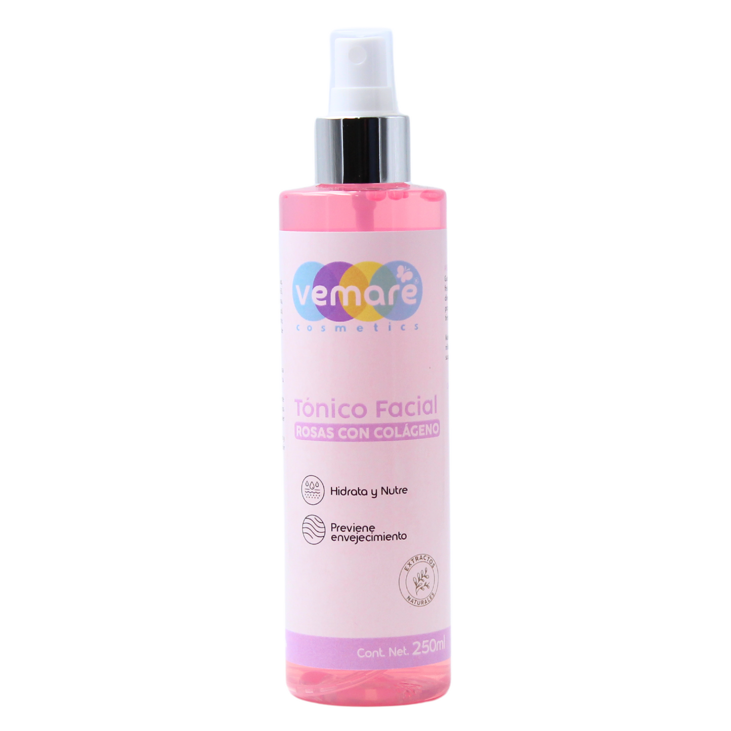 Tónico Facial De Rosas Con Colágeno Vemare Piel Joven