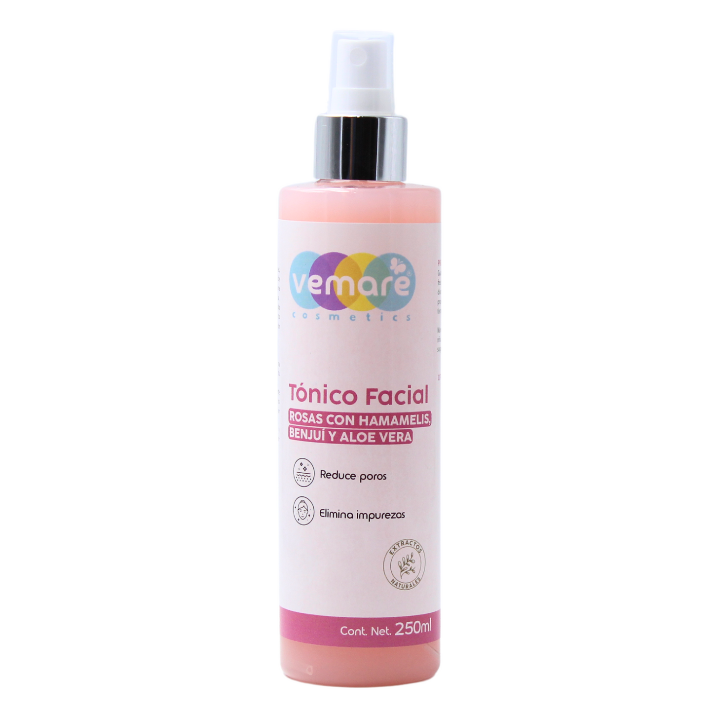 Tónico Facial Rosas Con Hamamelis, Benjuí Y Aloe Vera