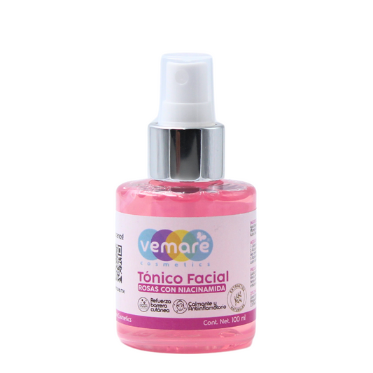 Tónico Facial De Rosas Con Niacinamida Vemare Repara