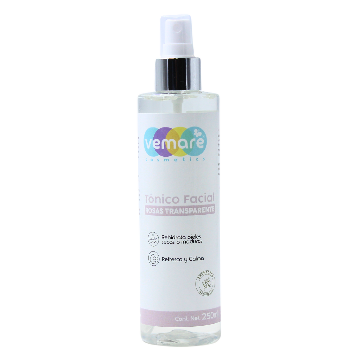 Tónico Facial Rosas Transparente Vemare Cuidado Suave
