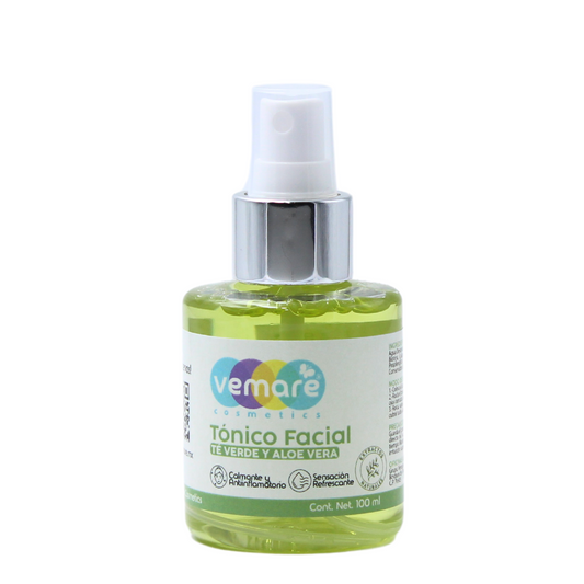Tónico Facial De Té Verde Y Aloe Vera Vemare Calmante