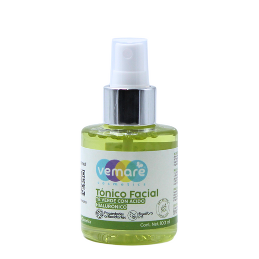 Tónico Facial De Té Verde Y Ácido Hialurónico Vemare